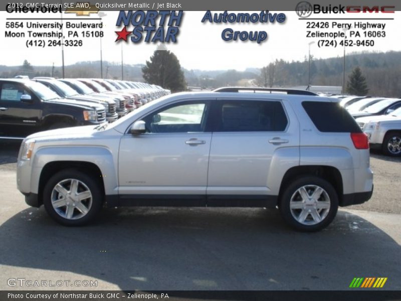 Quicksilver Metallic / Jet Black 2012 GMC Terrain SLE AWD