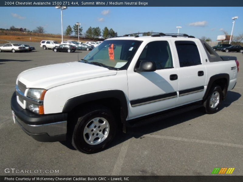 Summit White / Medium Neutral Beige 2004 Chevrolet Avalanche 1500 Z71 4x4