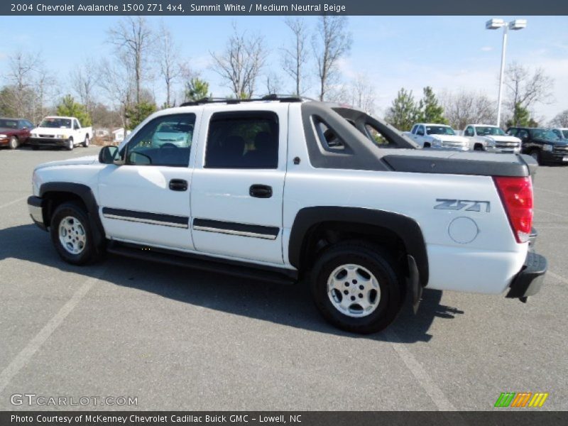 Summit White / Medium Neutral Beige 2004 Chevrolet Avalanche 1500 Z71 4x4