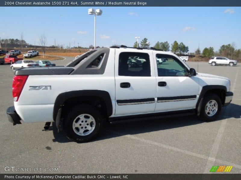 Summit White / Medium Neutral Beige 2004 Chevrolet Avalanche 1500 Z71 4x4