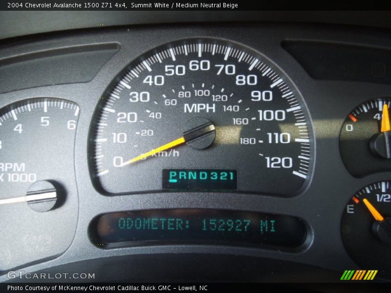 Summit White / Medium Neutral Beige 2004 Chevrolet Avalanche 1500 Z71 4x4