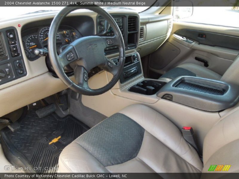 Summit White / Medium Neutral Beige 2004 Chevrolet Avalanche 1500 Z71 4x4