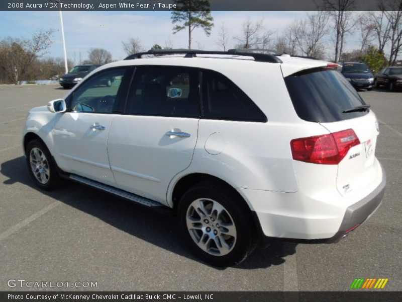 Aspen White Pearl / Taupe 2008 Acura MDX Technology