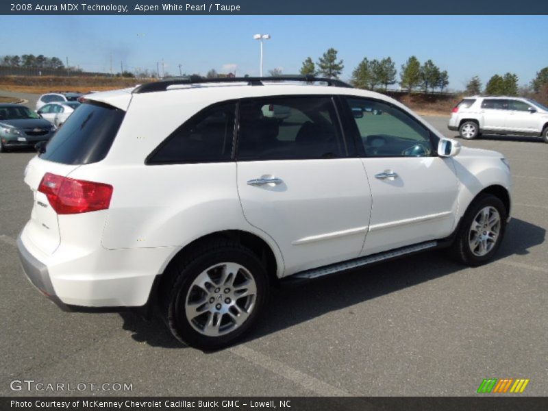 Aspen White Pearl / Taupe 2008 Acura MDX Technology