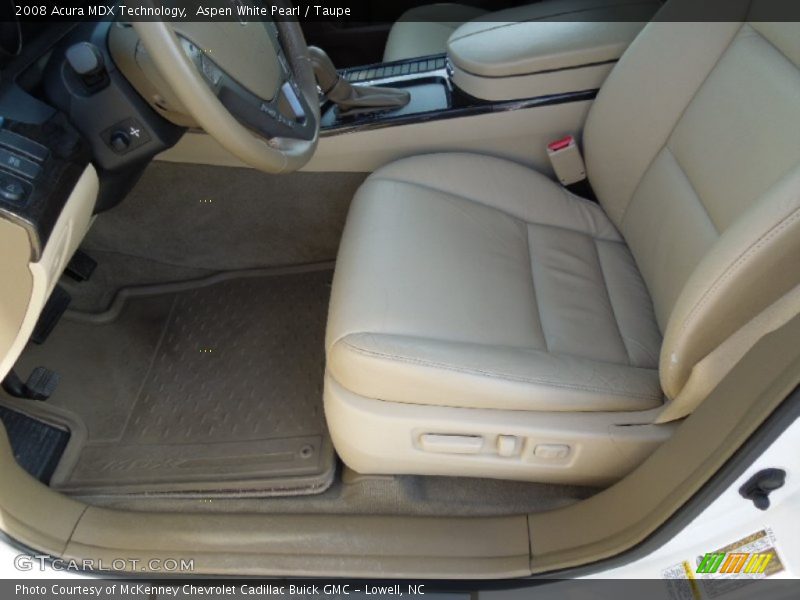 Aspen White Pearl / Taupe 2008 Acura MDX Technology