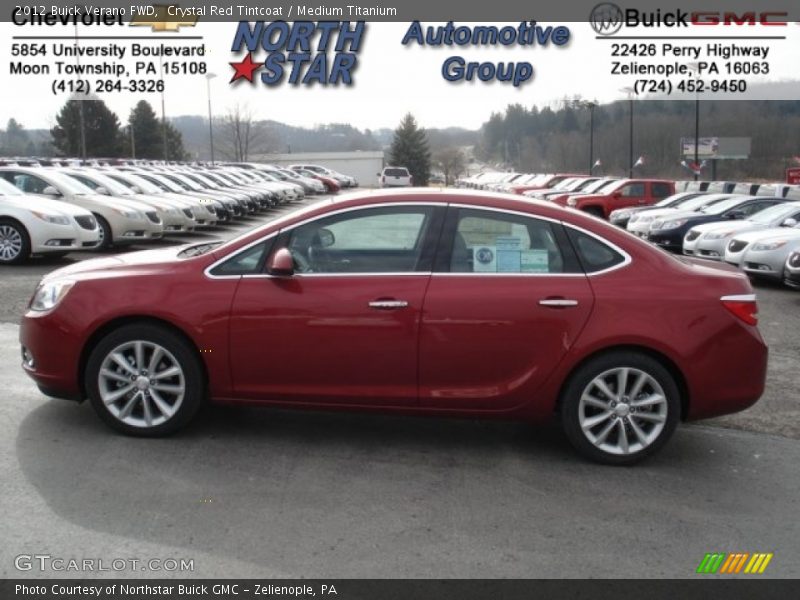 Crystal Red Tintcoat / Medium Titanium 2012 Buick Verano FWD