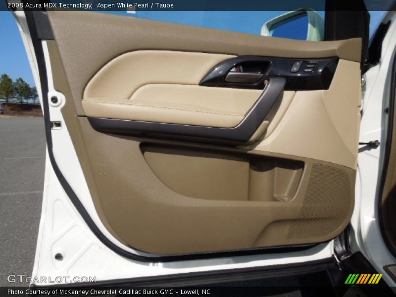 Aspen White Pearl / Taupe 2008 Acura MDX Technology