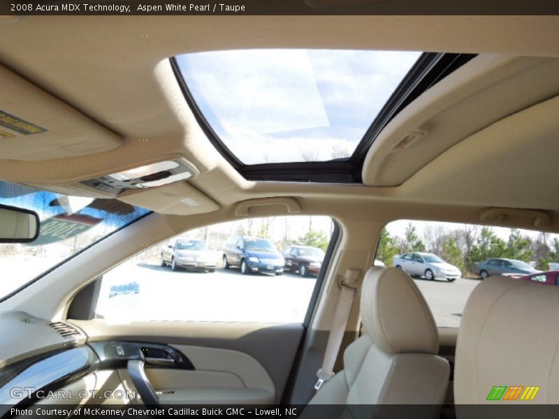 Aspen White Pearl / Taupe 2008 Acura MDX Technology