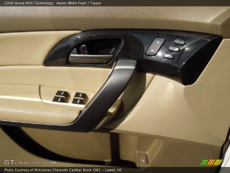Aspen White Pearl / Taupe 2008 Acura MDX Technology