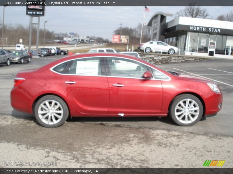 Crystal Red Tintcoat / Medium Titanium 2012 Buick Verano FWD