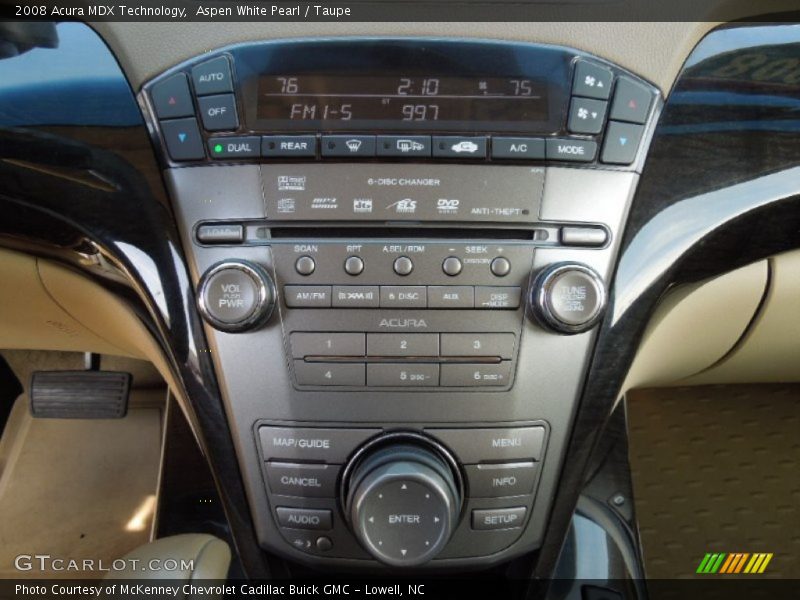 Aspen White Pearl / Taupe 2008 Acura MDX Technology