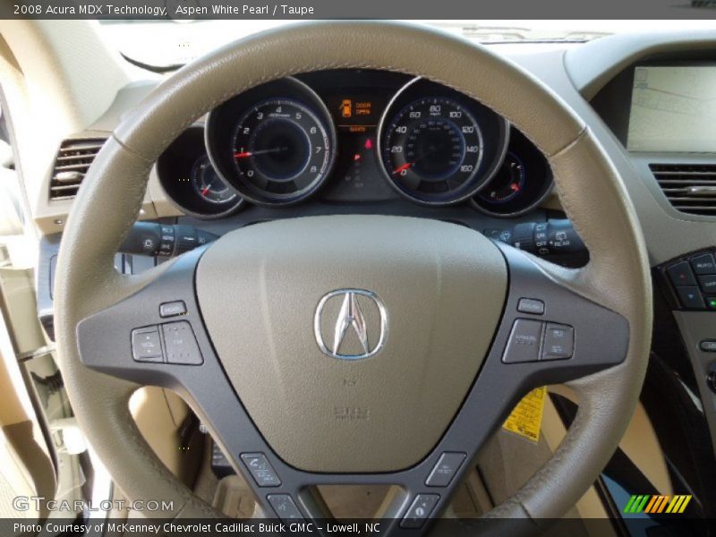 Aspen White Pearl / Taupe 2008 Acura MDX Technology
