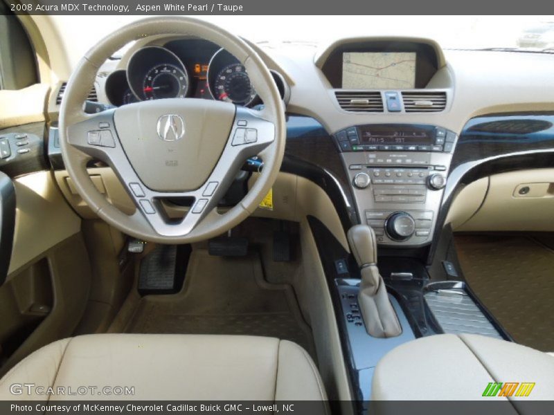 Aspen White Pearl / Taupe 2008 Acura MDX Technology