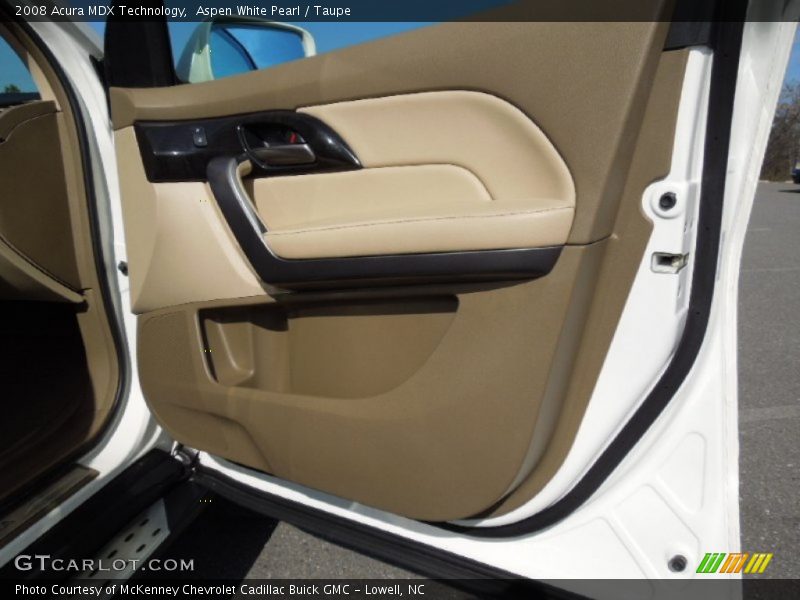 Aspen White Pearl / Taupe 2008 Acura MDX Technology