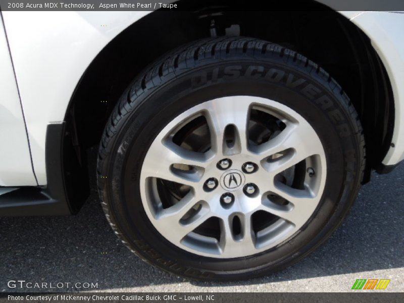 Aspen White Pearl / Taupe 2008 Acura MDX Technology