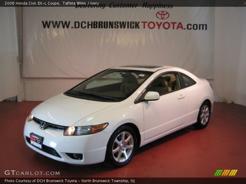 Taffeta White / Ivory 2008 Honda Civic EX-L Coupe