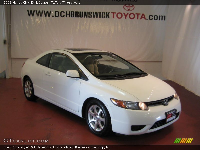 Taffeta White / Ivory 2008 Honda Civic EX-L Coupe