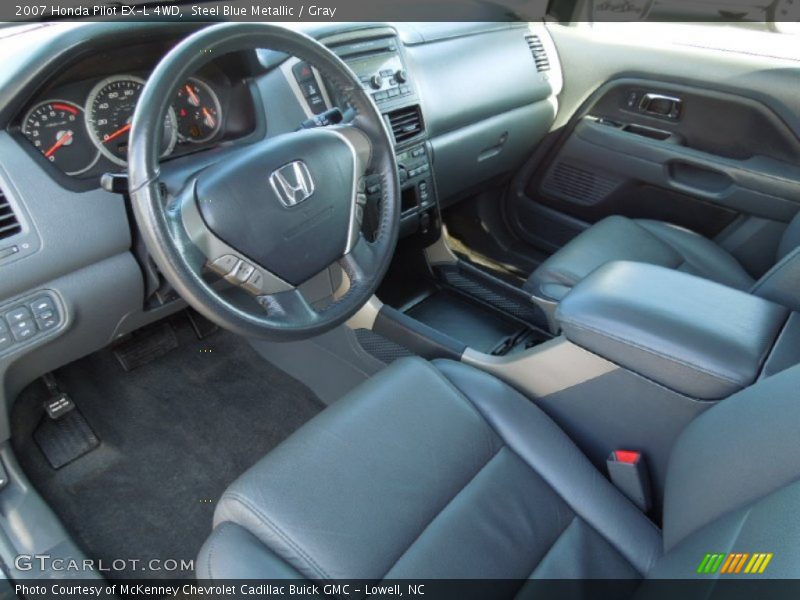 Steel Blue Metallic / Gray 2007 Honda Pilot EX-L 4WD