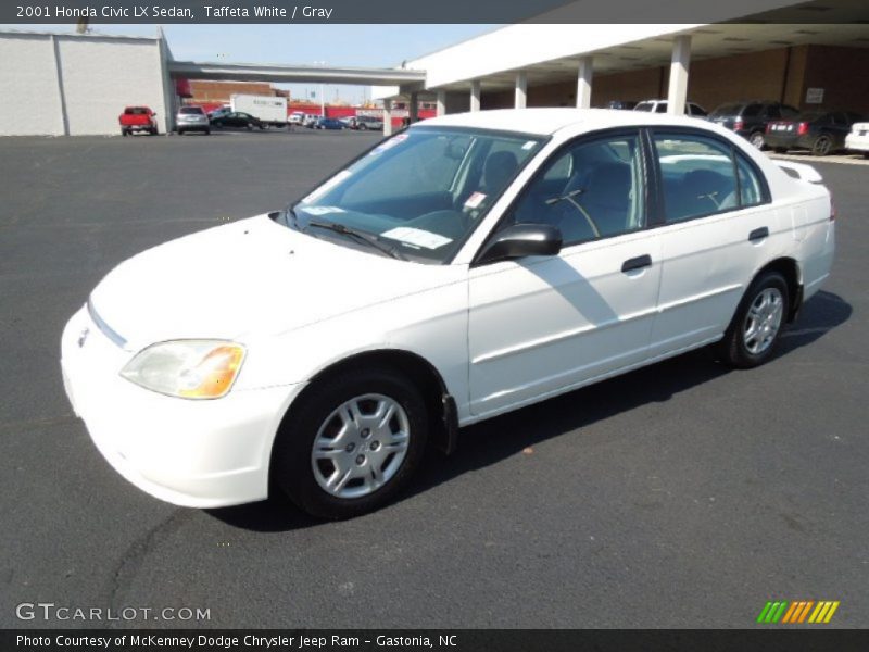 Taffeta White / Gray 2001 Honda Civic LX Sedan