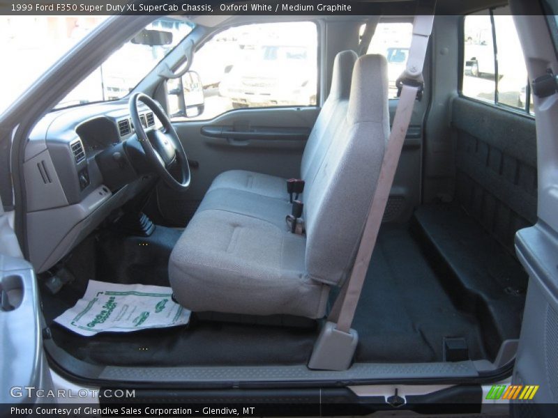 Oxford White / Medium Graphite 1999 Ford F350 Super Duty XL SuperCab Chassis