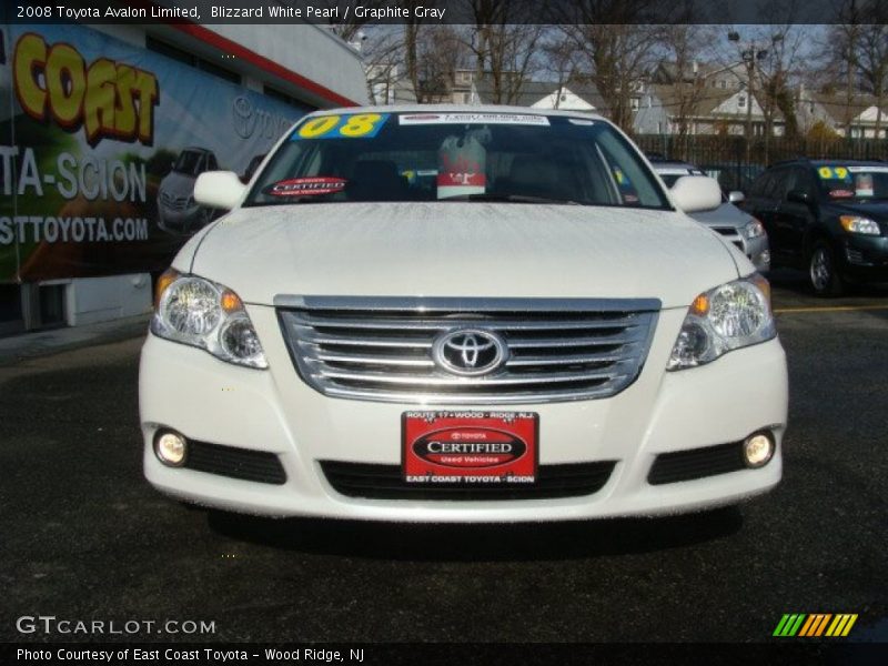 Blizzard White Pearl / Graphite Gray 2008 Toyota Avalon Limited