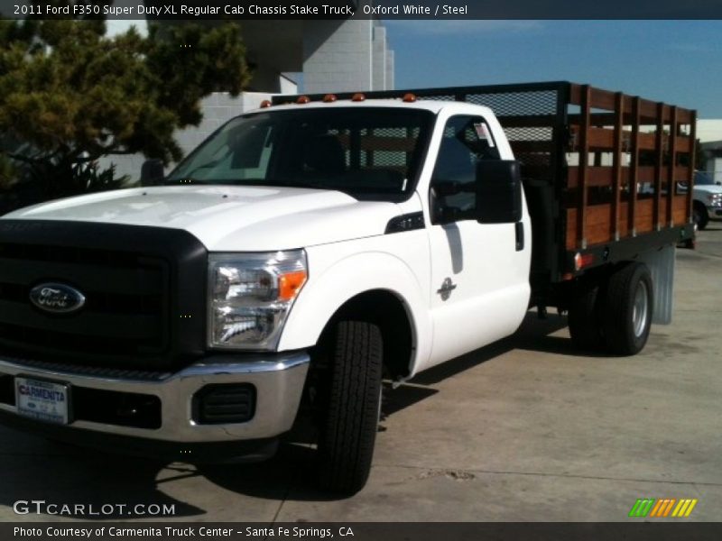 Oxford White / Steel 2011 Ford F350 Super Duty XL Regular Cab Chassis Stake Truck