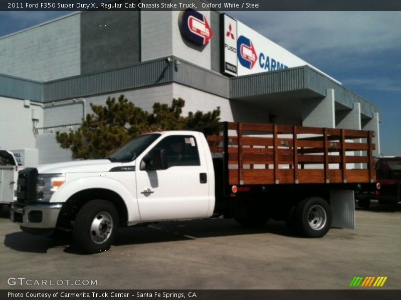 Oxford White / Steel 2011 Ford F350 Super Duty XL Regular Cab Chassis Stake Truck