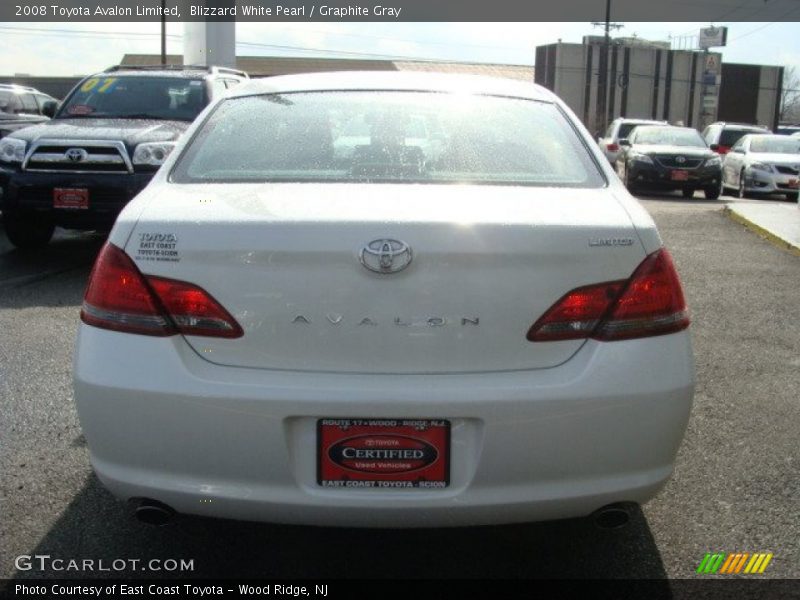 Blizzard White Pearl / Graphite Gray 2008 Toyota Avalon Limited