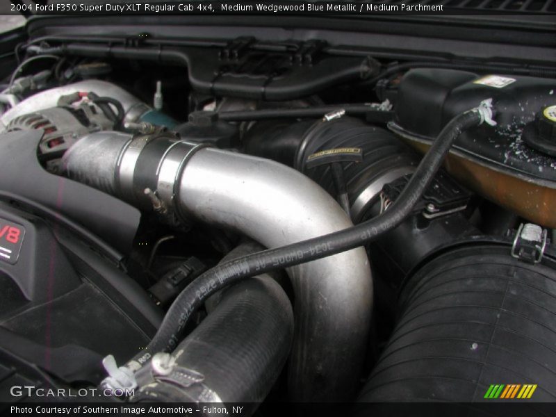 Medium Wedgewood Blue Metallic / Medium Parchment 2004 Ford F350 Super Duty XLT Regular Cab 4x4