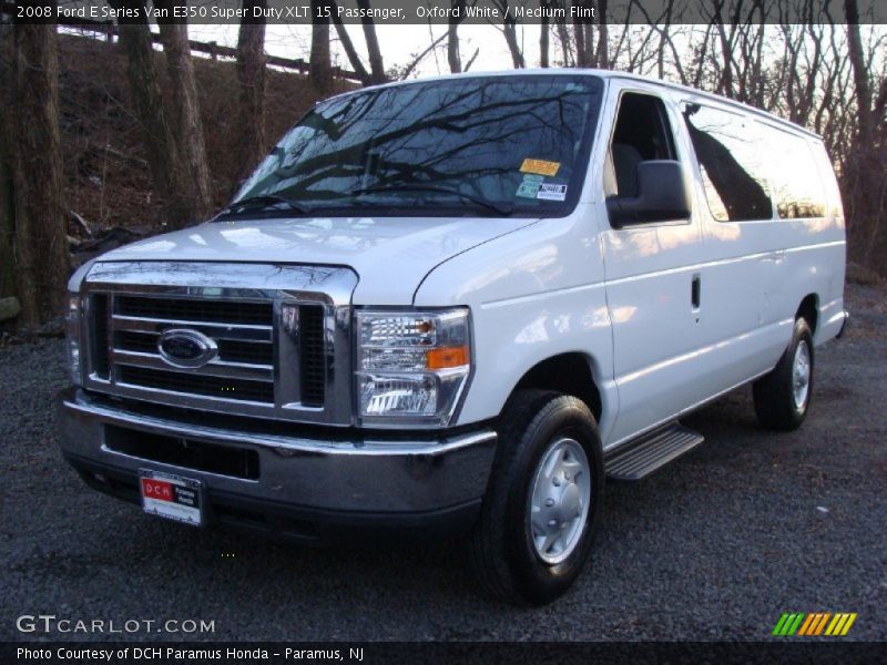 Oxford White / Medium Flint 2008 Ford E Series Van E350 Super Duty XLT 15 Passenger