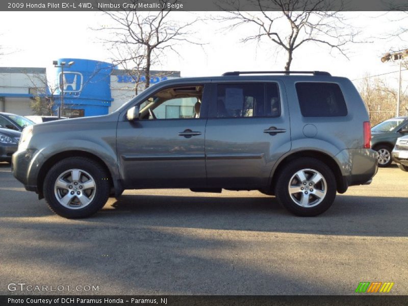 Nimbus Gray Metallic / Beige 2009 Honda Pilot EX-L 4WD