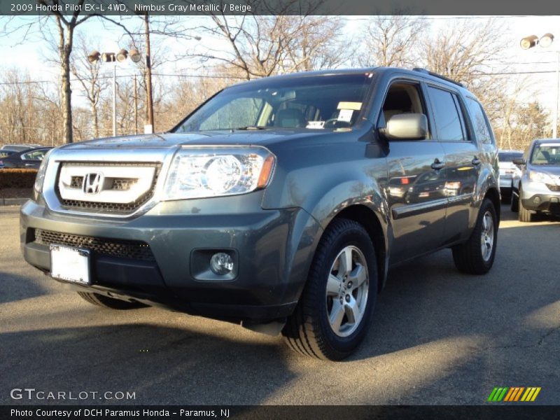 Nimbus Gray Metallic / Beige 2009 Honda Pilot EX-L 4WD