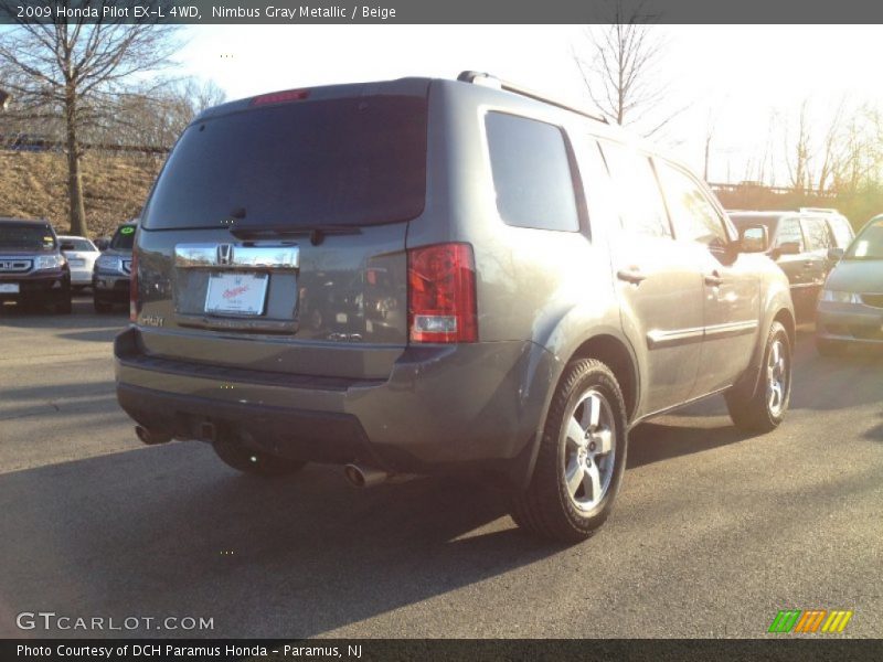 Nimbus Gray Metallic / Beige 2009 Honda Pilot EX-L 4WD