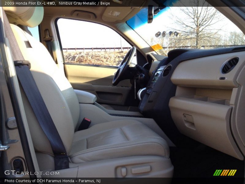 Nimbus Gray Metallic / Beige 2009 Honda Pilot EX-L 4WD