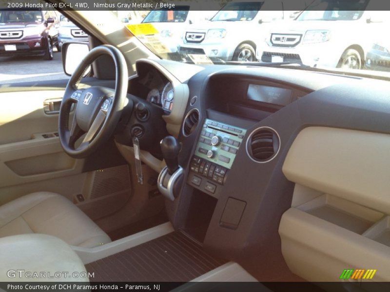 Nimbus Gray Metallic / Beige 2009 Honda Pilot EX-L 4WD