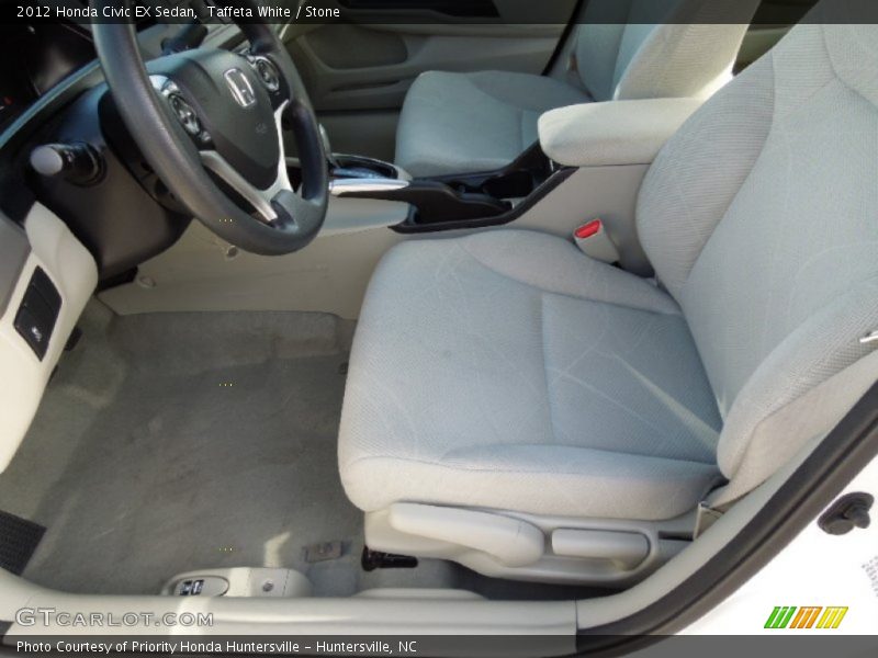 Taffeta White / Stone 2012 Honda Civic EX Sedan