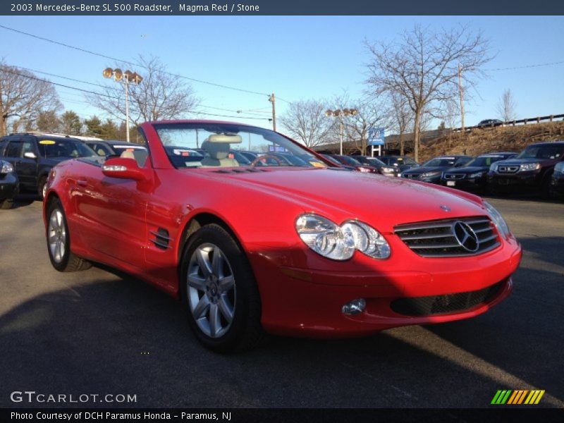 Magma Red / Stone 2003 Mercedes-Benz SL 500 Roadster