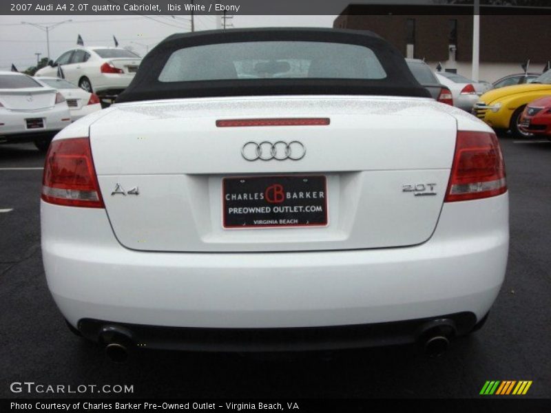 Ibis White / Ebony 2007 Audi A4 2.0T quattro Cabriolet