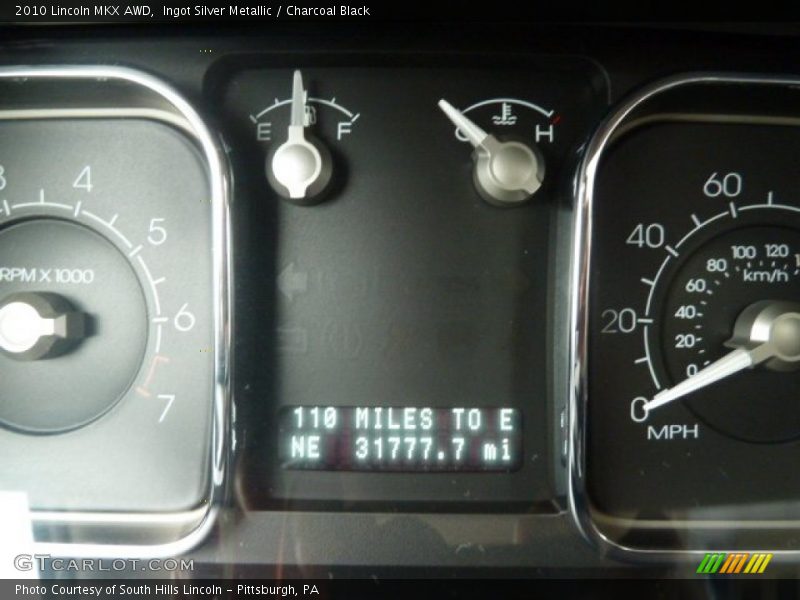 Ingot Silver Metallic / Charcoal Black 2010 Lincoln MKX AWD