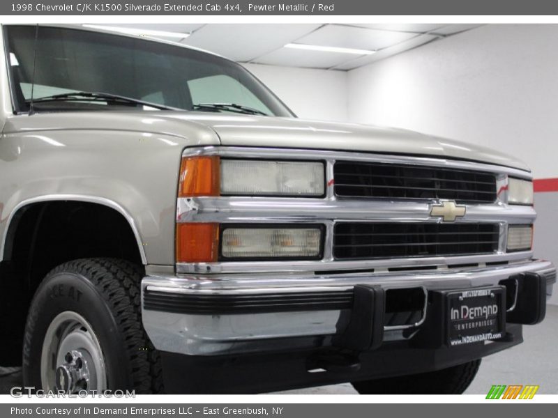 Pewter Metallic / Red 1998 Chevrolet C/K K1500 Silverado Extended Cab 4x4