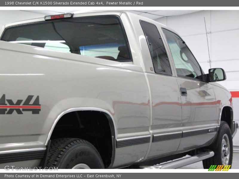 Pewter Metallic / Red 1998 Chevrolet C/K K1500 Silverado Extended Cab 4x4