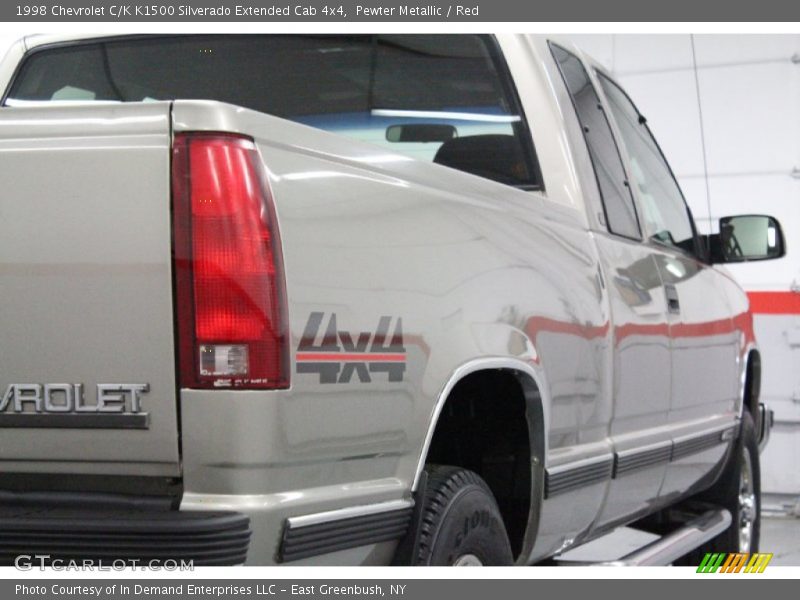 Pewter Metallic / Red 1998 Chevrolet C/K K1500 Silverado Extended Cab 4x4