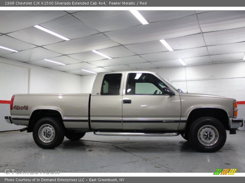 Pewter Metallic / Red 1998 Chevrolet C/K K1500 Silverado Extended Cab 4x4