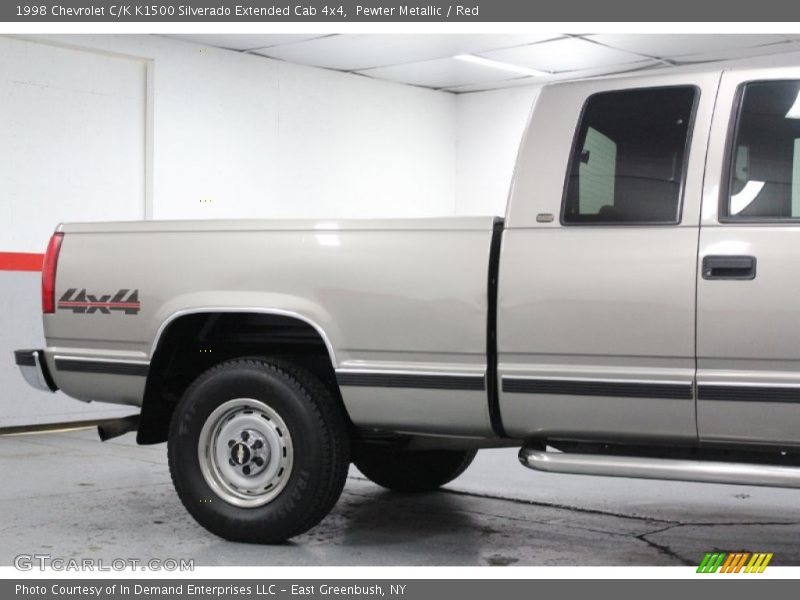 Pewter Metallic / Red 1998 Chevrolet C/K K1500 Silverado Extended Cab 4x4