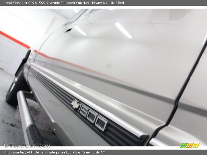 Pewter Metallic / Red 1998 Chevrolet C/K K1500 Silverado Extended Cab 4x4