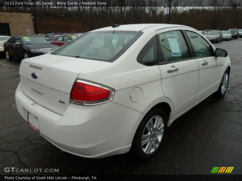 White Suede / Medium Stone 2011 Ford Focus SEL Sedan