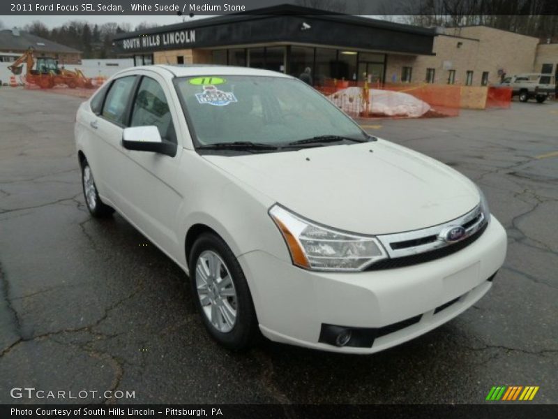 White Suede / Medium Stone 2011 Ford Focus SEL Sedan