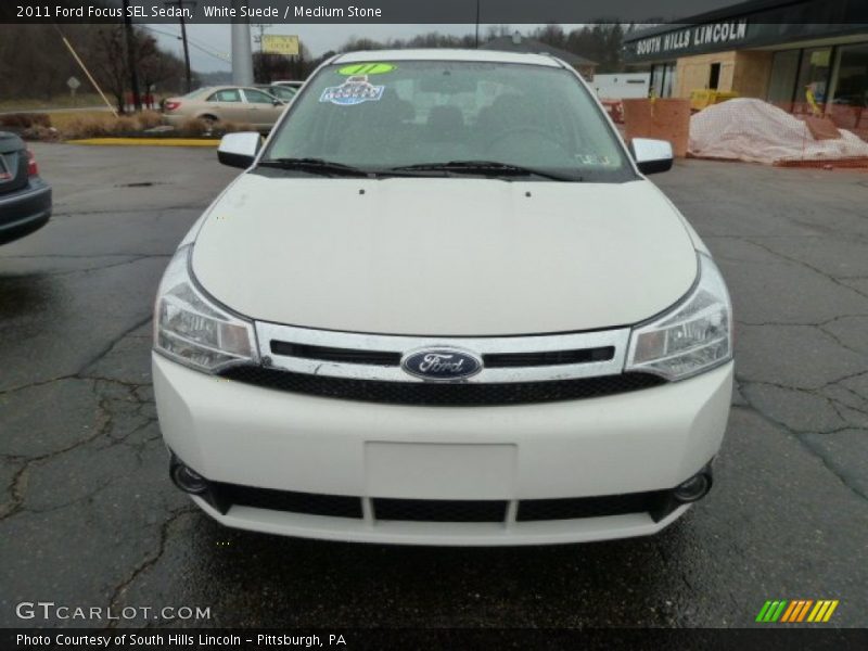 White Suede / Medium Stone 2011 Ford Focus SEL Sedan