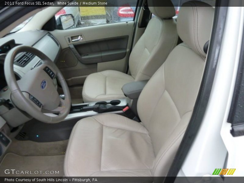 White Suede / Medium Stone 2011 Ford Focus SEL Sedan