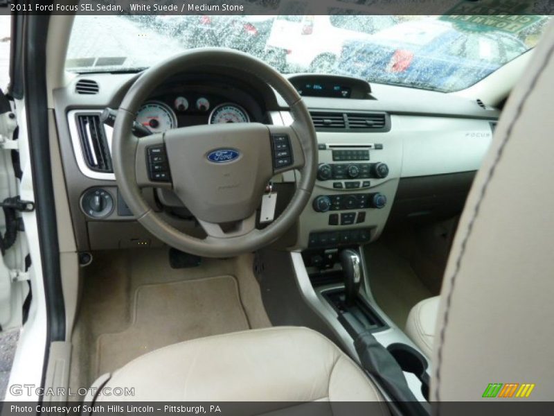 White Suede / Medium Stone 2011 Ford Focus SEL Sedan